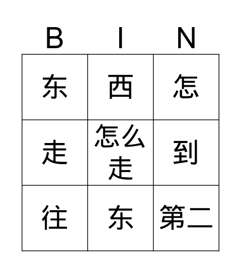 reader 19课 Bingo Card
