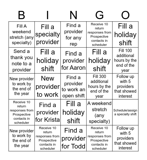Mike BINGO Card