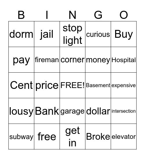 Unit 9 Bingo Card