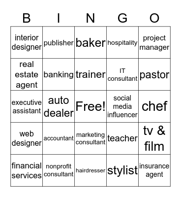 Buckhead Professional Women of ABWA Bingo Card