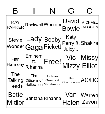 Spooky Bingo Card