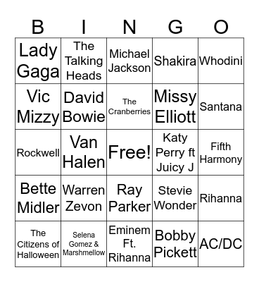 Spooky Bingo Card