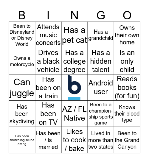 Get to Know You Bingo Card