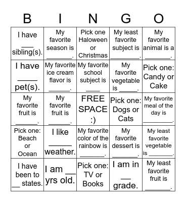 West Wind Bingo  Bingo Card