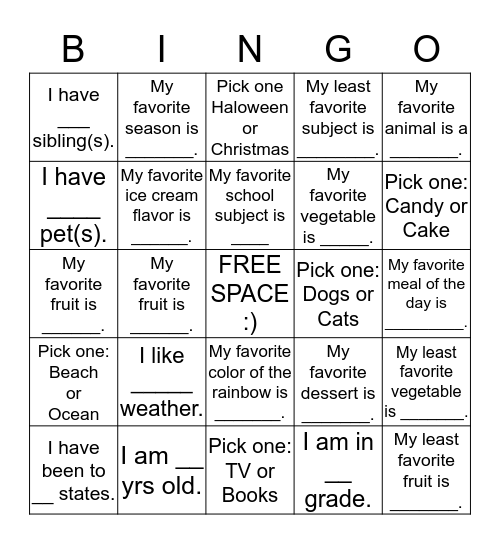 West Wind Bingo  Bingo Card