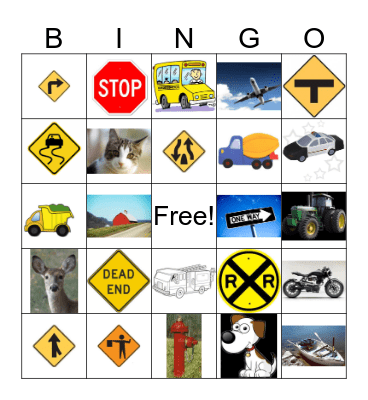 Road Bingo Card