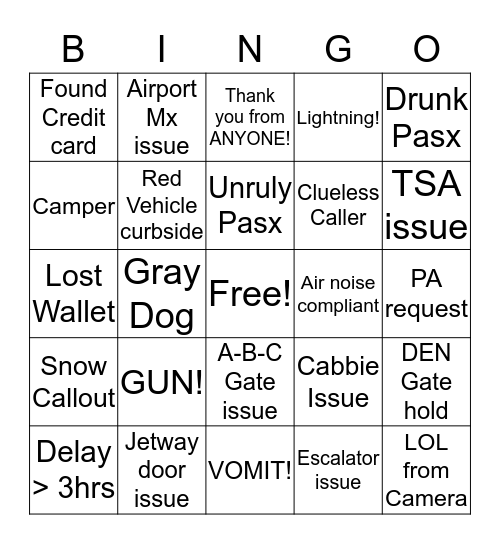 PINGO! Bingo Card