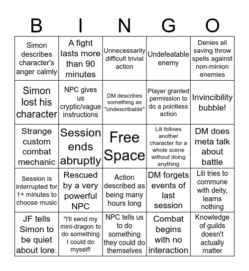 WHAT WILL HAPPEN IN THIS SESSION? Bingo Card