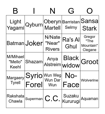 Halloween Bingo! Bingo Card