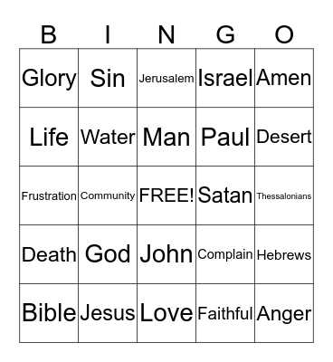 Sermon Bingo (Do only during the sermon) Bingo Card