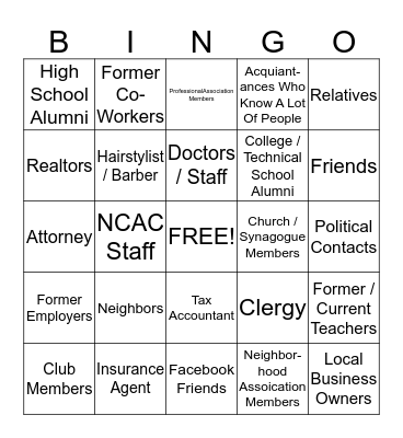 NETWORKING Bingo Card