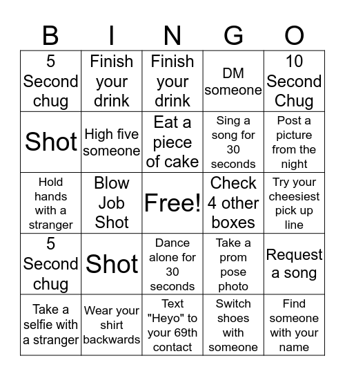 Birthday Bingo  Bingo Card