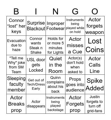 Twelfth Night Tech Bingo Card