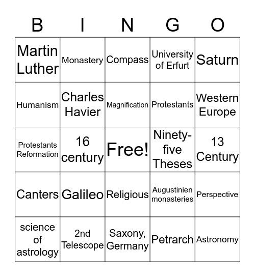Wining Bingo Card