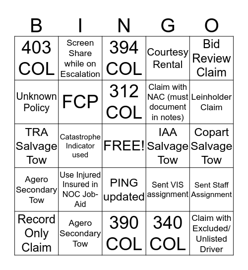 ILR Bingo Round 2 Bingo Card