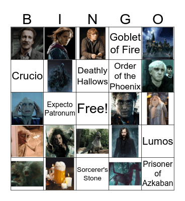 Harry Potter Bingo Card