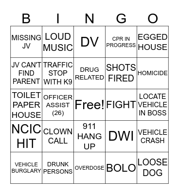 DISPATCH HALLOWEEN BINGO Card