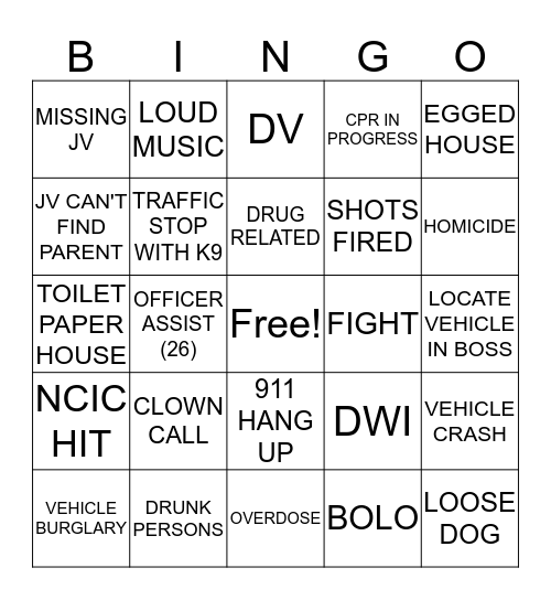 DISPATCH HALLOWEEN BINGO Card