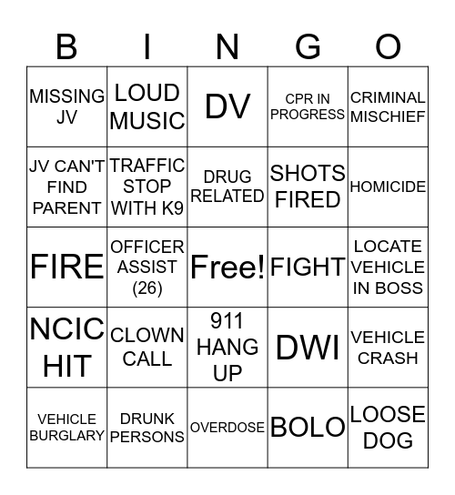 DISPATCH HALLOWEEN BINGO Card