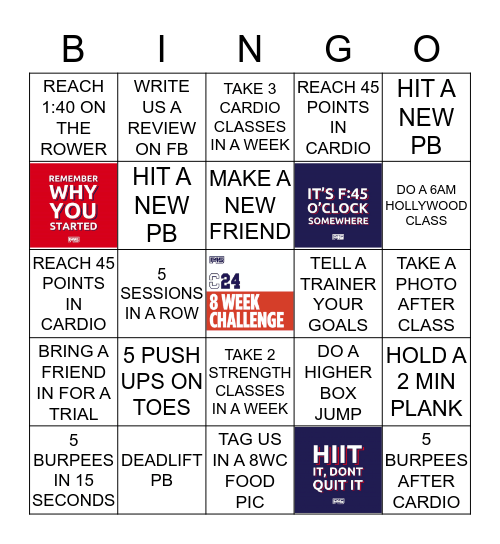 F45 WARRAGUL Bingo Card