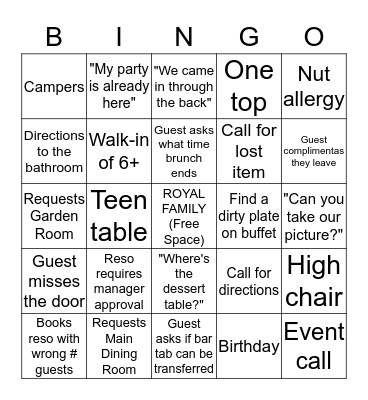 Wahoo! Bingo Card