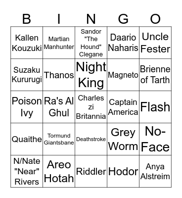 Halloween Bingo Card