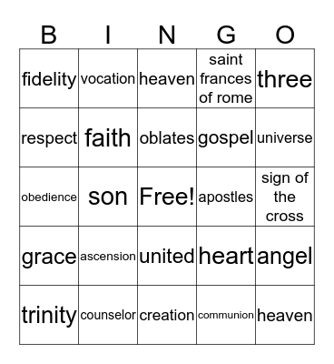 ccd chapter 4 bingo Card