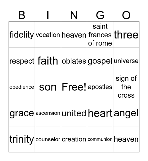 ccd chapter 4 bingo Card