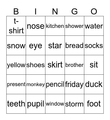 Bingo Card