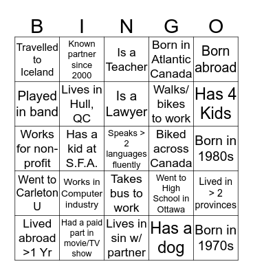 Hintonburg Haunted Halloween Bingo Card