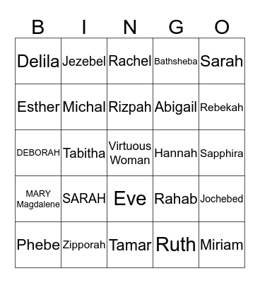 Freedom's Women's Conference Bingo Card