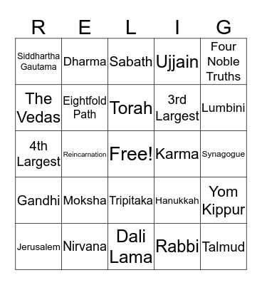 Belief Systems Bingo! Bingo Card