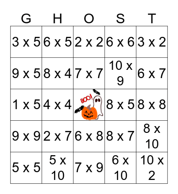 Halloween Bingo! Bingo Card