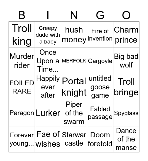 Throne of Eldraine Bingo Card