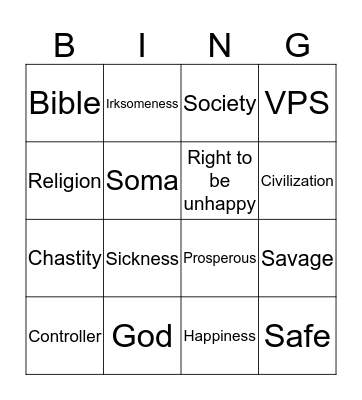 ch 7  Bingo Card