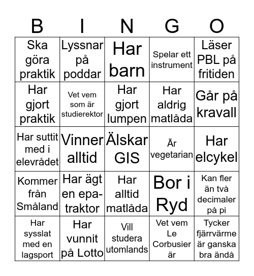 !!MINGELBINGO!! Bingo Card