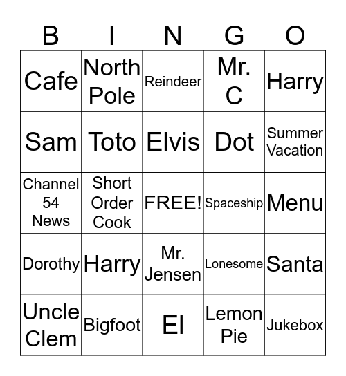 Weird Stories from the Lonesome Cafe Bingo Card