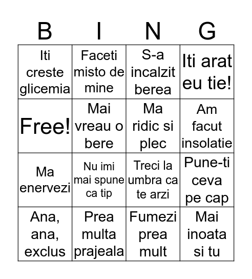 Bingo Mama Bingo Card