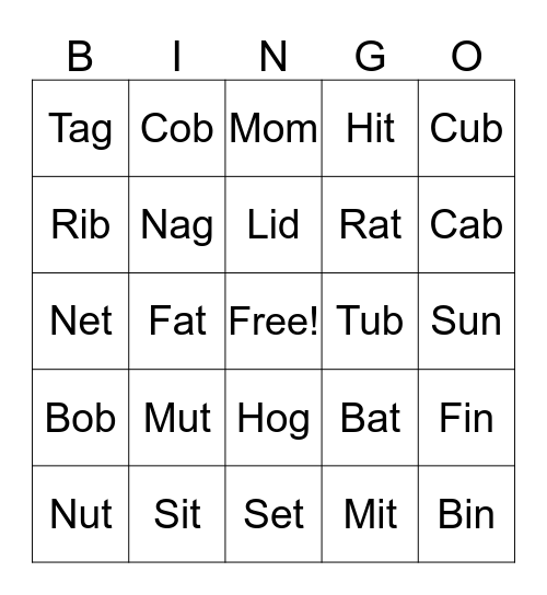 Blend Bingo Card