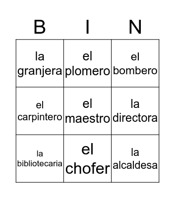 LOS AYUDANTES DE LA COMUNIDAD Bingo Card