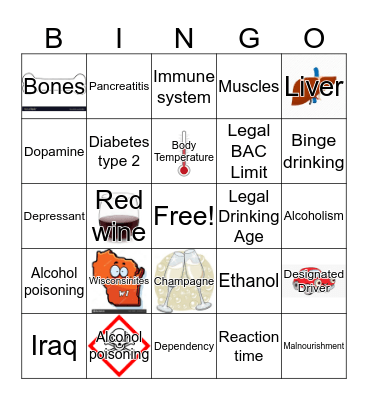 Alcohol Awareness Bingo! Bingo Card
