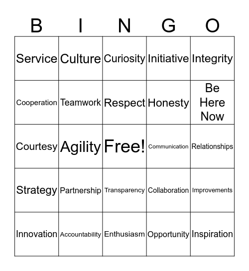 Paychex Bingo Card