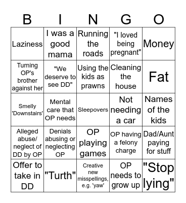 Toilet Paper Patrol Bingo Card