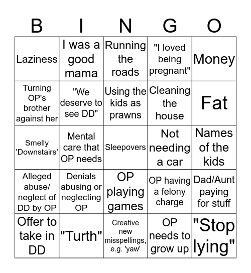 Toilet Paper Patrol Bingo Card