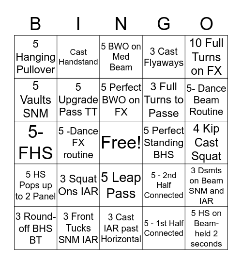 Trick or Treat Bingo Card