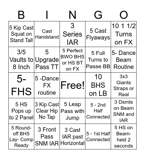 Trick or Treat Bingo Card