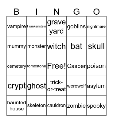 HALLOWEEN BINGO Card
