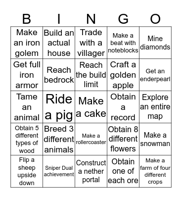 Sharpie's Bingo Card