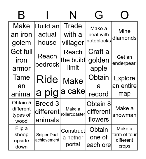 Sharpie's Bingo Card