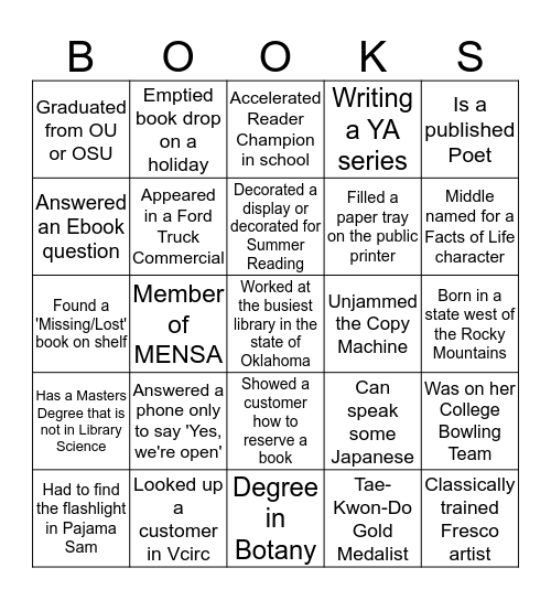 EDMOND STAFF RULES!!!! Bingo Card